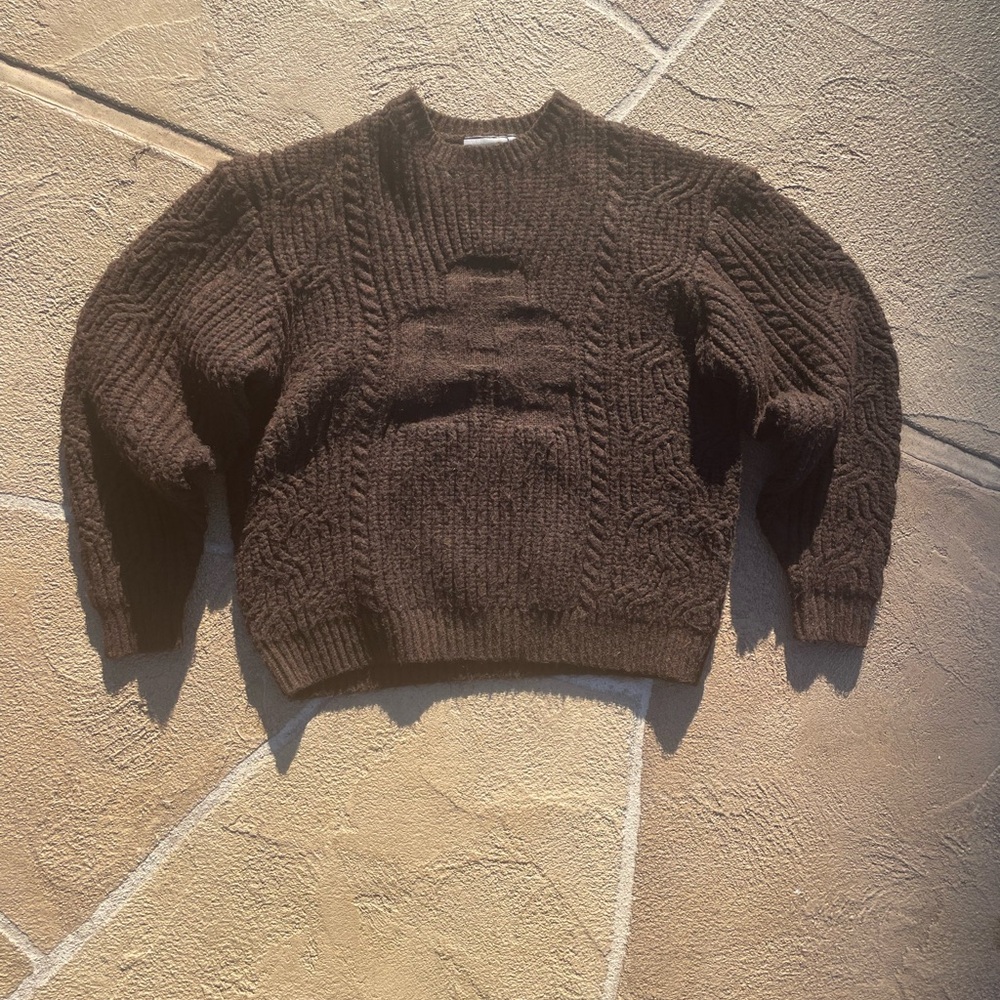 Cernucci Knit Sweatshirt Brown Size M